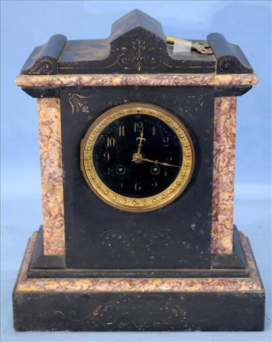 Marble English mantle clock with key, no pendulum (1 of 5)