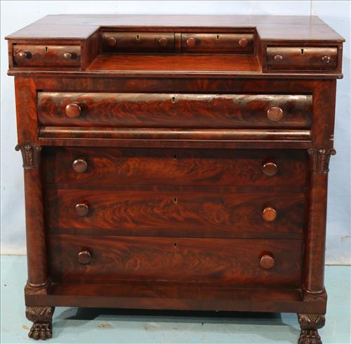 Unusual mahogany empire chest (1 of 6)