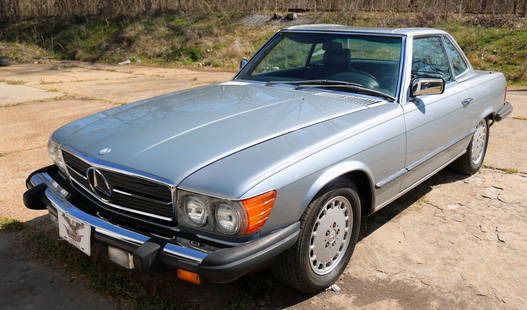 1984 model 380 SL Convertible with 93,000 miles: 1984 model 380 SL Convertible with 93,000 miles, silvr with blue interior, all original