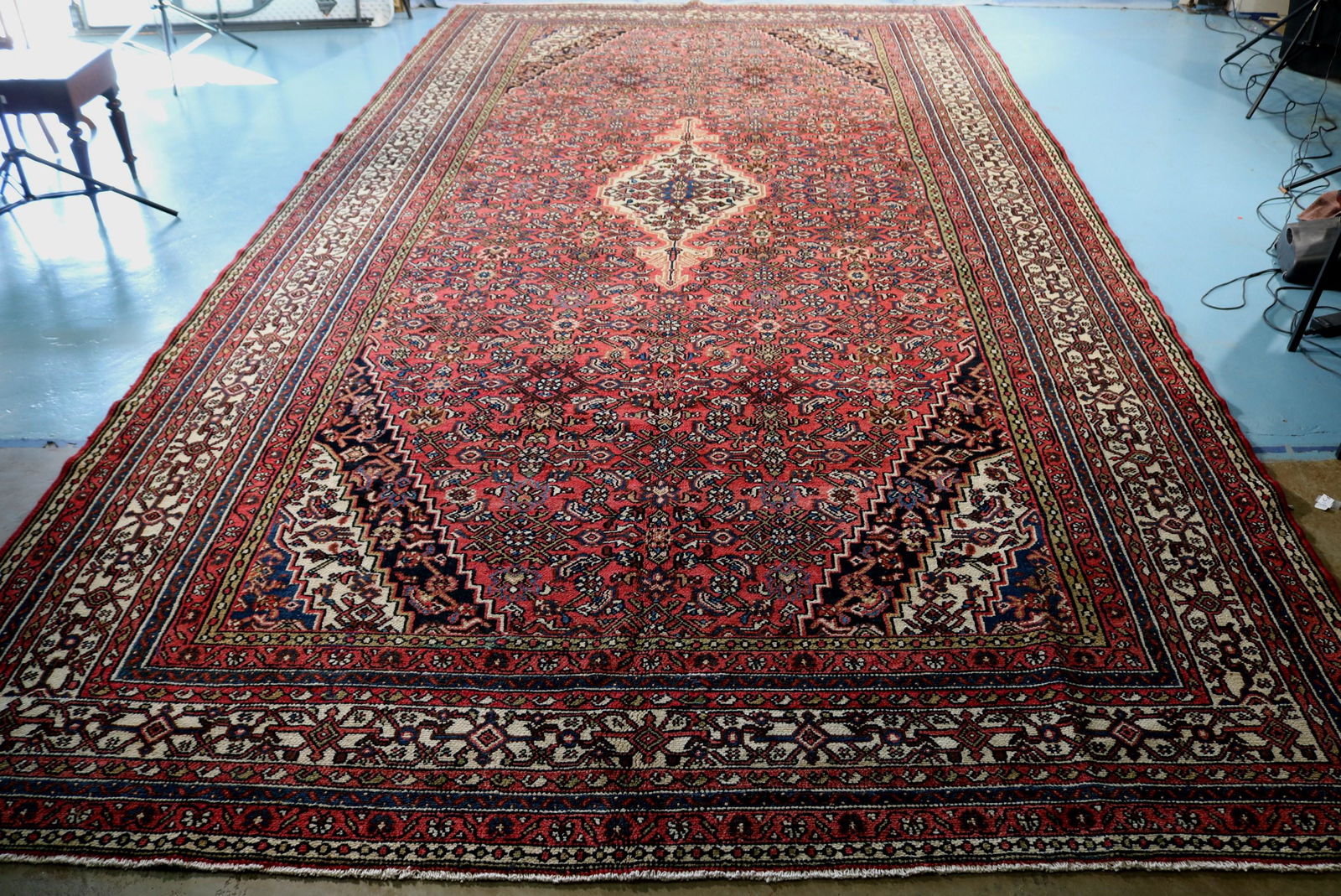 Large handmade Hamadan Persian rug, 8.10 x 16.10 (1 of 5)