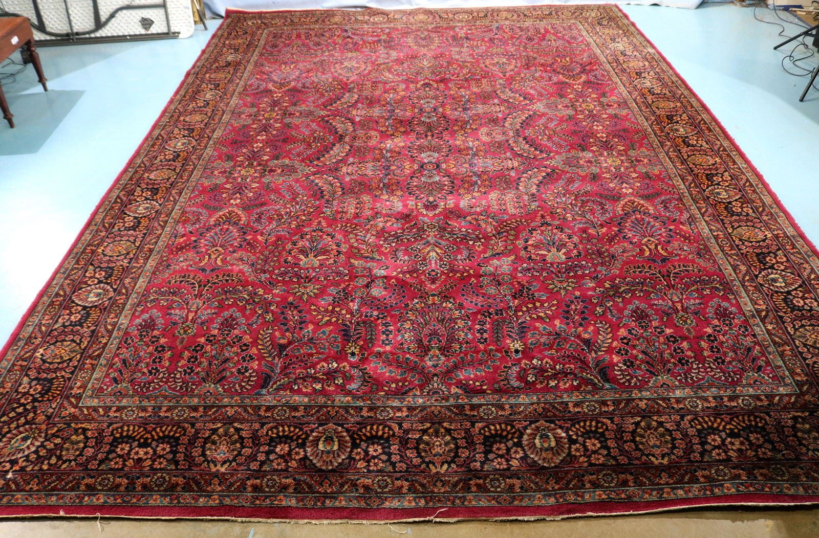 Handmade antique Persian rug, 9.11 x 14.1 (1 of 4)