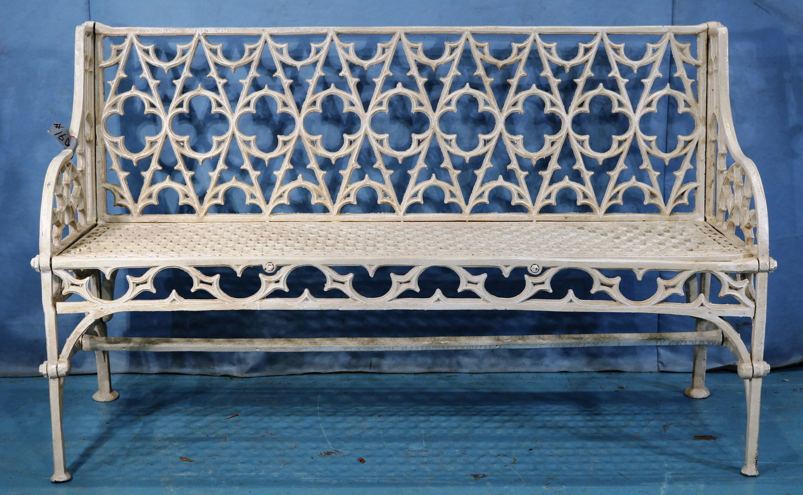 Cast iron gothic garden bench with iron seats (1 of 4)