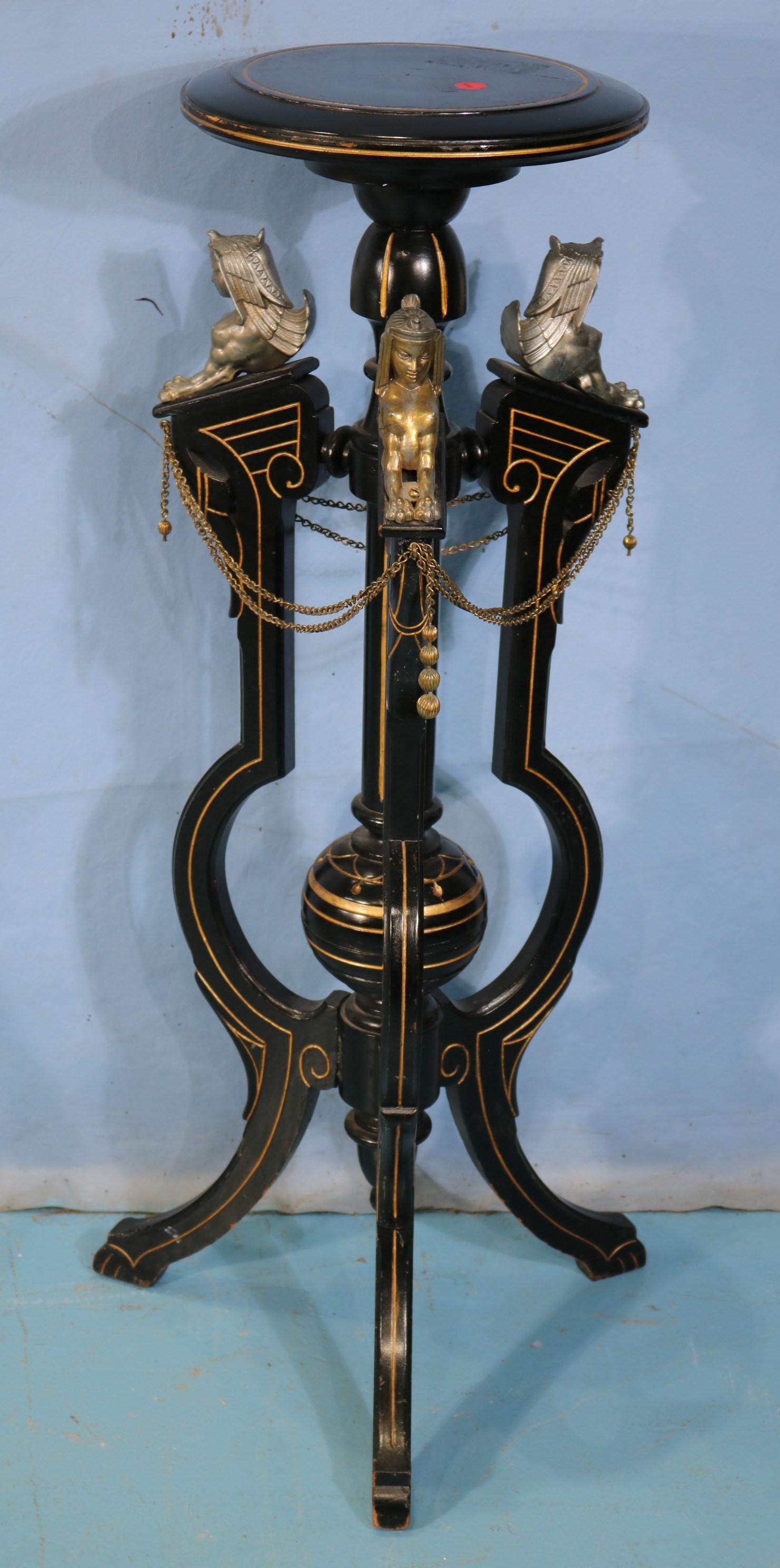 Aesthetic movement Egyptian fern stand, 37 in. T. (1 of 5)