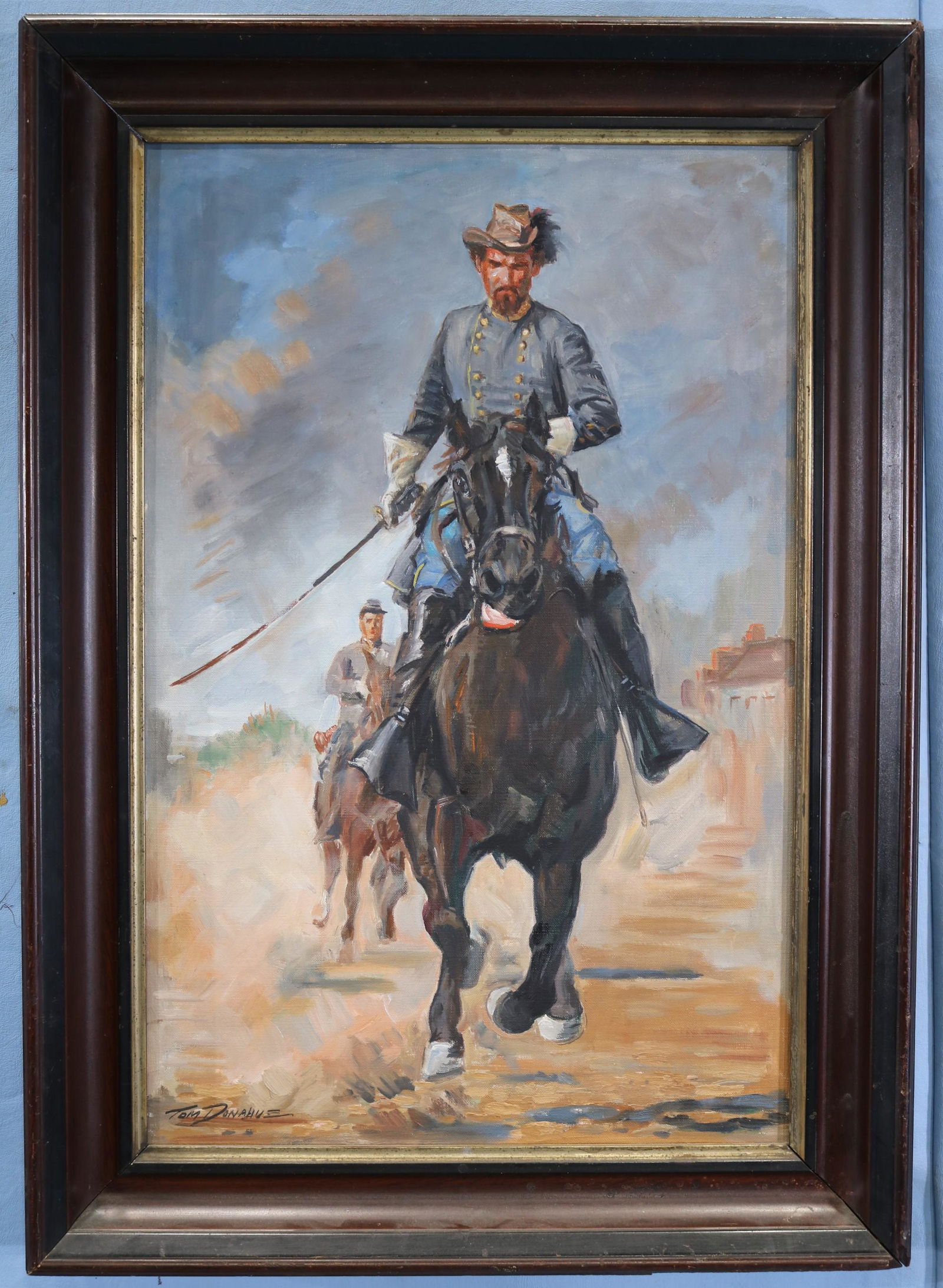 Oil on canvas of Gen. N.B. Forrest, signed Donahue (1 of 5)