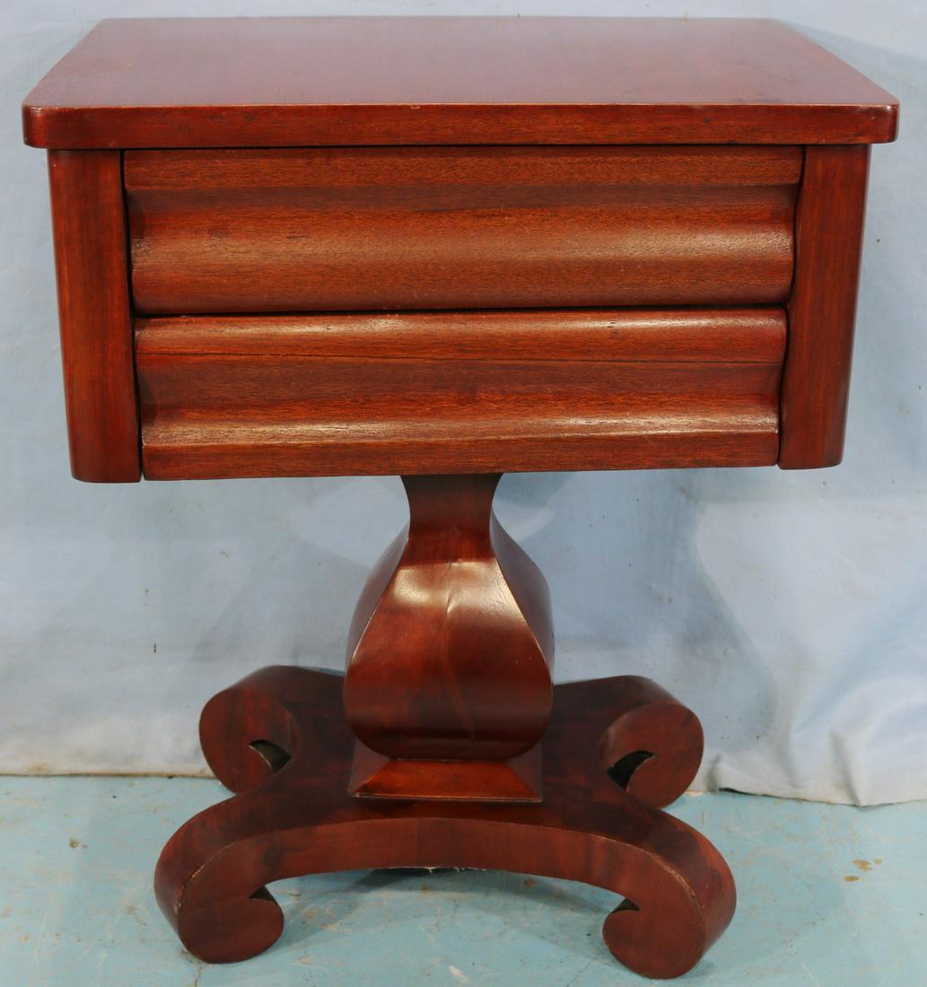 Mahogany Empire 2 drawer work table (1 of 4)