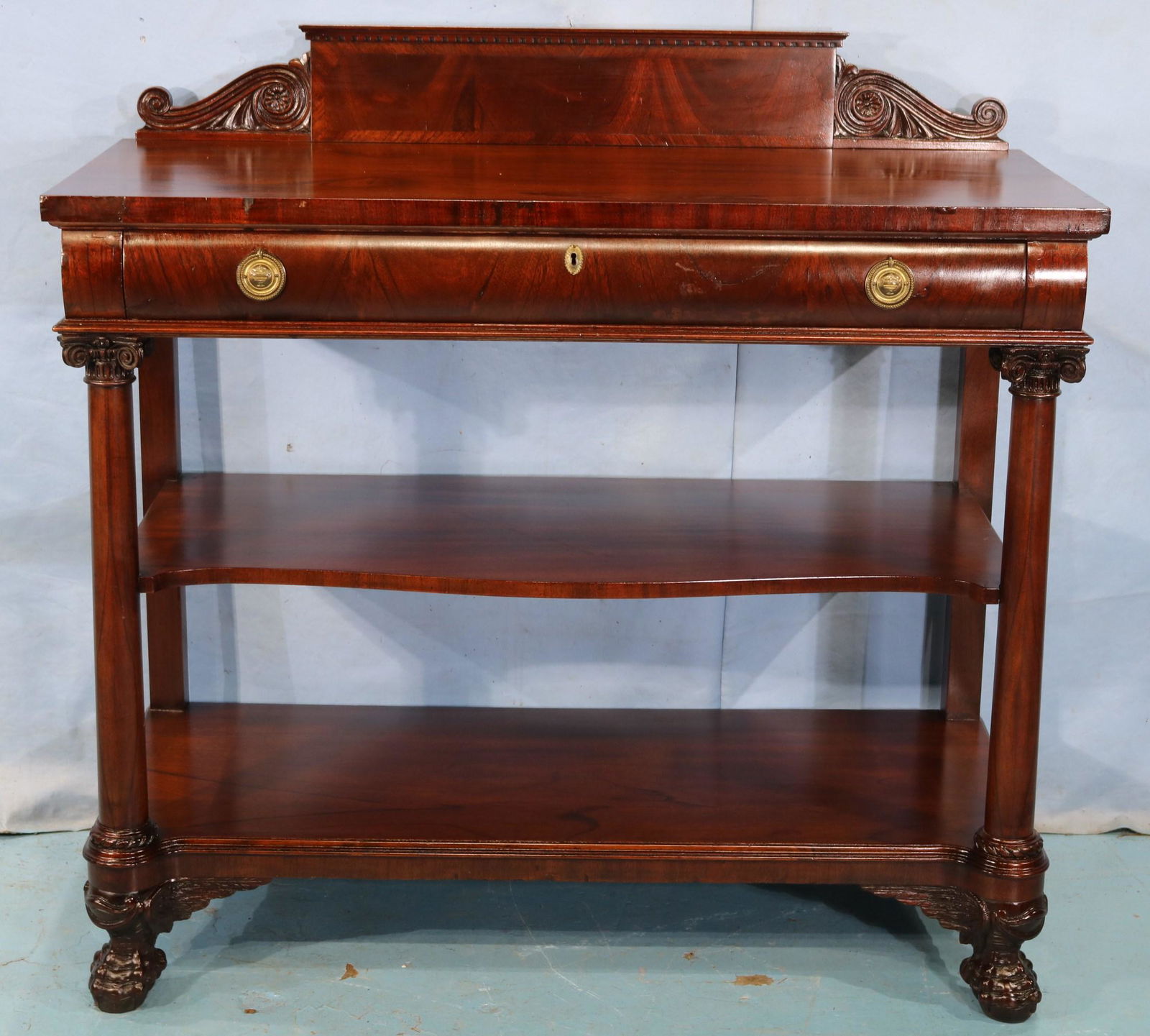 Mahogany Empire server with ball and claw feet (1 of 5)