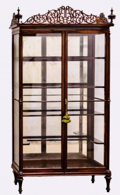 American Gothic Rosewood Vitrine att. to Roux (1 of 3)
