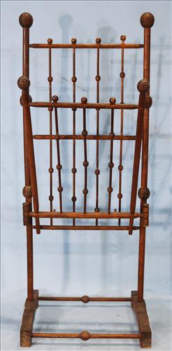 Ball and stick magazine rack, 36 in. T, 16 in. W, 16 in. D.: Ball and stick magazine rack, 36 in. T, 16 in. W, 16 in. D.