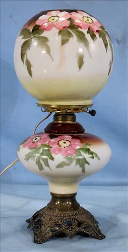 Hand Painted gone with the wind lamp, 17 in. T. (1 of 4)