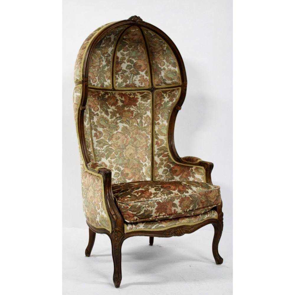 Antique Louis XV Style Walnut Butlers Chair (1 of 2)