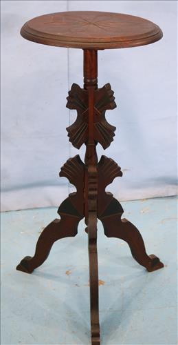 Walnut Victorian pedestal in original finish (1 of 3)