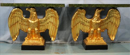 Pair of contemporary console tables with eagle (1 of 5)