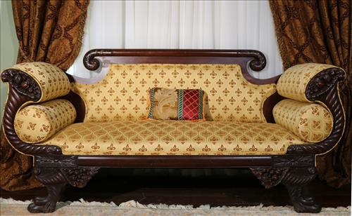 Mahogany Federal sofa with cornucopia arms (1 of 6)