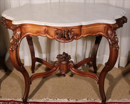 Walnut Victorian center table from Temple Heights (1 of 6)