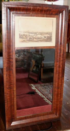 Mahogany Empire ogee mirror, 44.5 in. T, 23 in. W. (1 of 3)