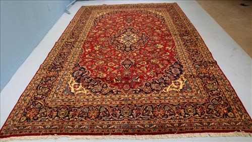 Antique Persian rug, red, gold orange and blue (1 of 4)