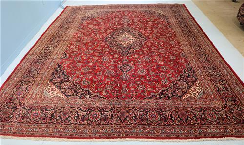 Antique Persian rug, red, black and blue (1 of 4)