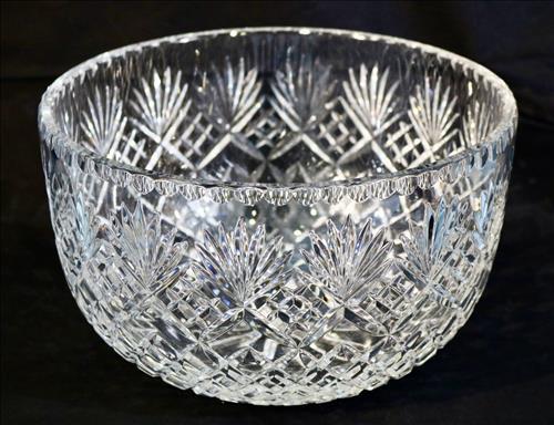 Large crystal bowl, 6.5 in. T, 11 in. Dia. (1 of 4)
