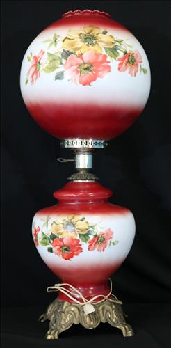 Gone with the wind style lamp, 29 in. T, 12 in. Dia. (1 of 3)