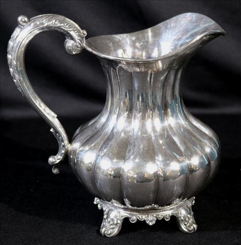 Birks sterling silver water pitcher, 9 in. T. (1 of 5)