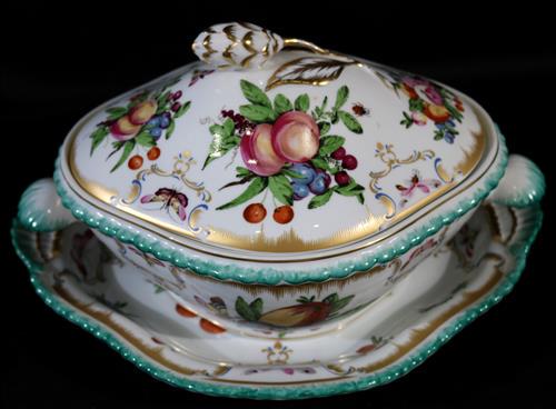 3 pieces of hand painted porcelain: 3 pieces of hand painted porcelain