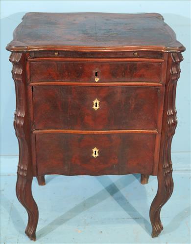 Flame mahogany night stand with writing slide out (1 of 4)