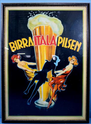 Framed Italian poster of Birra Itala Pilsen (1 of 3)