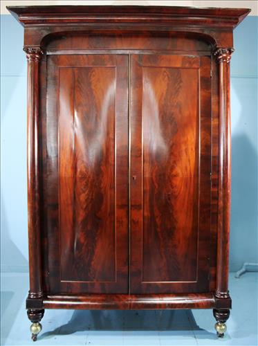 Beautiful period mahogany Empire wardrobe (1 of 8)