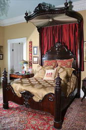 Rosewood rococo C. Lee half tester plantation bed