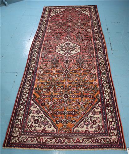 Antique Hamadan rug runner, 3 ft. 7 in. x 9 ft. 4 in. (1 of 4)