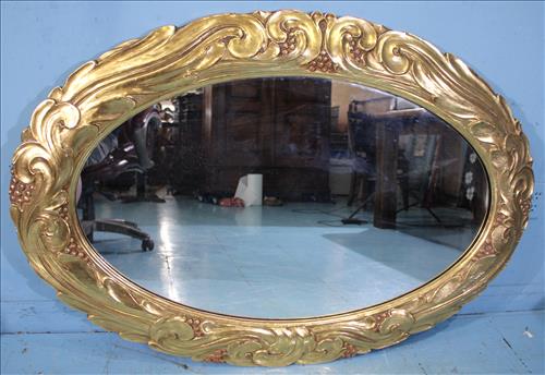 Gold leaf mirror with wood frame and back, 33 x 49 (1 of 3)