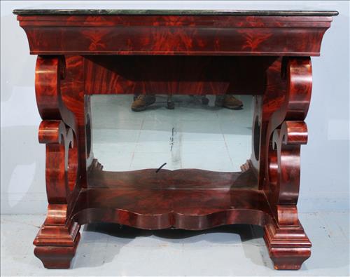 Mahogany Empire pier table with exaggerated (1 of 4)