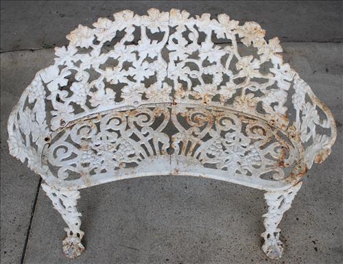 Cast iron garden bench with grape leaves (1 of 2)