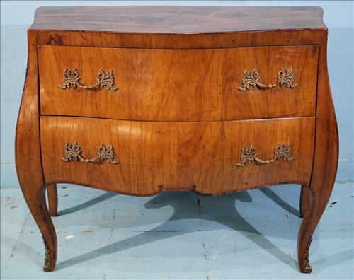 Italian olive wood commode with 2 drawers (1 of 4)