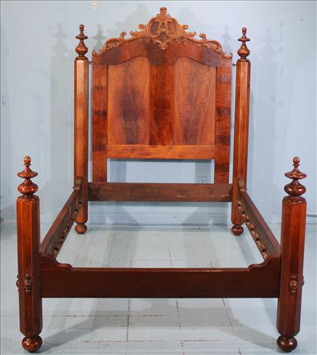 Early mahogany 4 post Empire bed, Lincoln style (1 of 3)