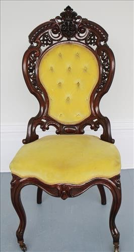 Meeks pierced carved parlor chair, Stanton Hall pattern (1 of 6)