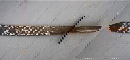 Confederate used clip point Bowie knife with 19 in. blade: Confederate used clip point Bowie knife with 19 in. blade, blacksmith made found after Battle at Vicksburg, 24.5 in. L. From the nationally known collection of Dennis Headlee