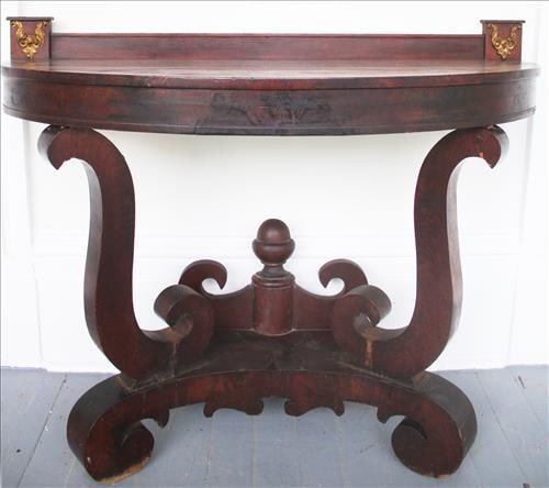 Mahogany empire half console table (1 of 3)