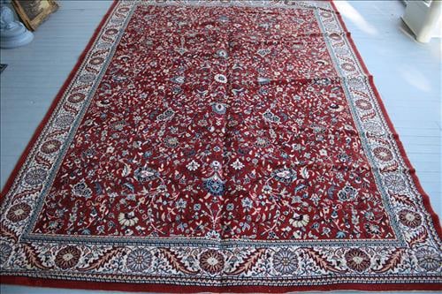 Handmade Hamadan Persian rug, red and blue, 11 x 7 (1 of 3)
