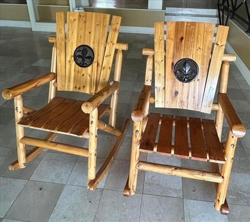 Custom made 4 pc. Set of wooden patio furniture (1 of 7)