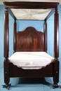 Mahogany Empire full tester plantation bed with new mattress