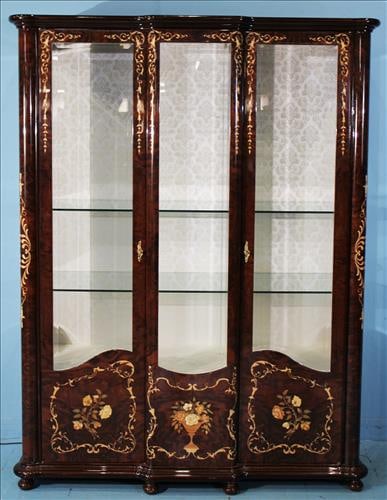 Contemporary French crystal cabinet with like new finish (1 of 5)