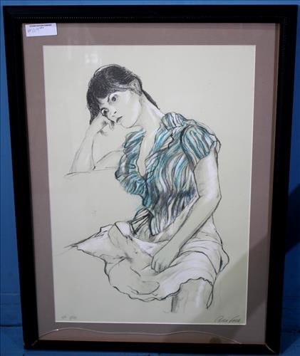 Blue Girl, signed and numbered by Peter Falk (1 of 5)