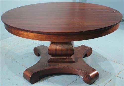 Mahogany empire dining table with pumpkin base, 5 leaves (1 of 4)