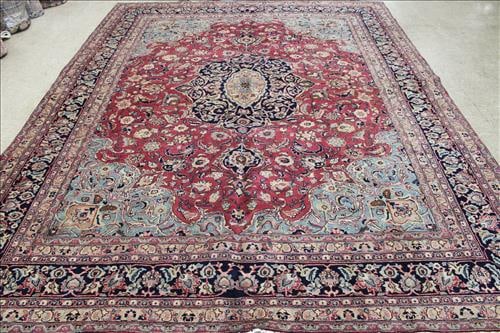 Handmade Mashad Persian rug, 9 ft. 7 in. x 12 ft. 5 in. (1 of 5)