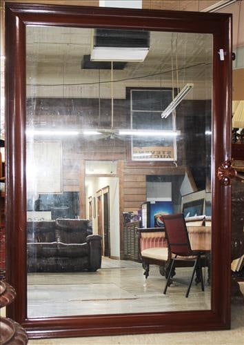 Very large wall mirror with carved crown, 58 in. T, 87 in. W. (1 of 3)