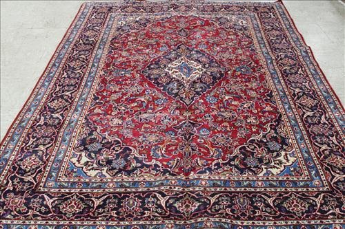 Handmade Mashad Persian rug, multi color, 6 ft. 5 in. x 9 ft. 6 in. (1 of 5)