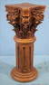 Wooden Greek Revival style pedestal with carved cap