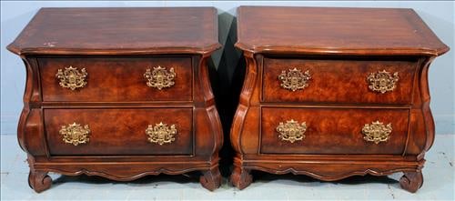 Pair of contemporary mahogany 2 drawer night stands (1 of 3)