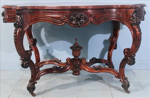 Rosewood center table by Charles A. Boudoine (1 of 7)